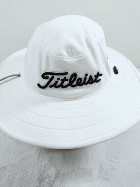 Titleist ProV1 FootJoy FJ Hat Wide Brim White Bucket Outdoor Adjustable Sun Hat